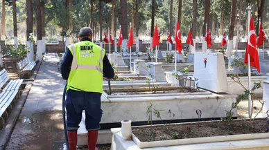 Şehitliklerde Bakım ve Onarım Yapıldı