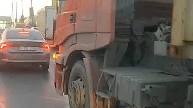 Tır şoförü tartıştığı adamın üzerine sürdü, el hareketi çekti