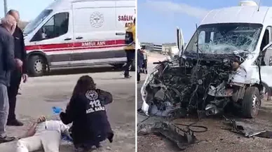 İşçi servisi ile tır çarpıştı: 9 yaralı