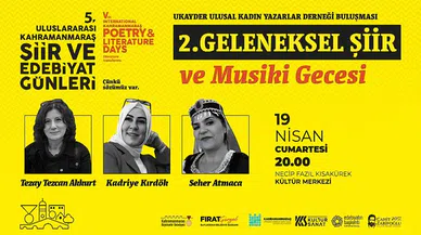 5. Uluslararası Şiir ve Edebiyat Günleri, 19 Nisan’da Başlıyor