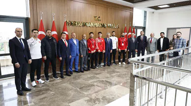 Vali Ünlüer’den Avrupa Şampiyonlarına Tebrik Ziyareti