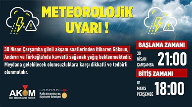 Büyükşehir Belediyesinden 3 İlçe İçin Şiddetli Yağış Uyarısı