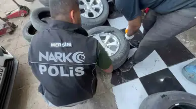 Araç Lastiğinde Saklanan 8 Kilo Yasaklı Madde Ele Geçirildi