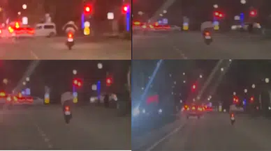 Kontrolden Çıkan Gösteri! Trafikte Herkes Aynı Şeye Odaklandı