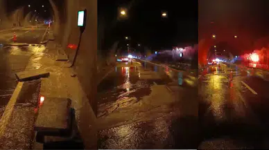 Yağışın Etkisiyle Tünel Ulaşıma Kapatıldı