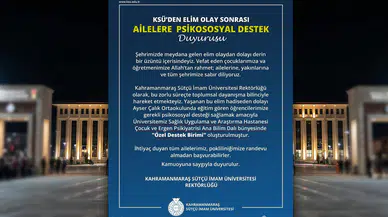 KSÜ’den Ailelere Psikososyal Destek Adımı Atıldı