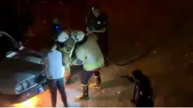 Kahramanmaraş’ta Alev Alan Araçta Sürücü Yaralandı