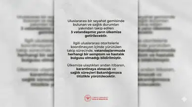Seyahat Gemisindeki 3 Türk Vatandaşı Yarın Getiriliyor