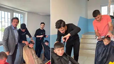 Köy Okullarında Bayram Tıraşı Sevinci