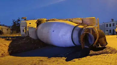 Kahramanmaraş'ta Beton Mikseri Devrildi: 1 Yaralı
