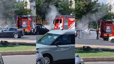 Kahramanmaraş'ta Seyir Halindeki Araç Alev Aldı!