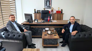 Kahramanmaraş Gençlik ve Spor İl Müdürü Özdemir'den İstiklalspor Başkanı Gülpak'a Hayırlı Olsun Ziyareti