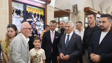 Vali Ünlüer Restorasyonu Tamamlanan Tarihi Kapalı Çarşıyı Gezdi