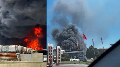 Şehrin Birçok Noktasından Görüldü! Kahramanmaraş'ta Fabrika Yangını