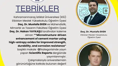 KİÜ’lü Akademisyenlerden Q1 Dergide Başarı