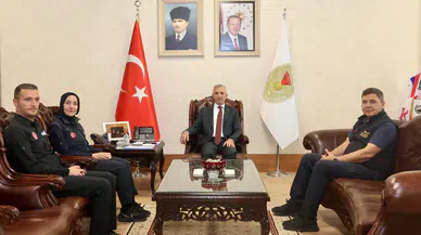 Vali Ünlüer, AFAD Heyetini Makamında Kabul Etti