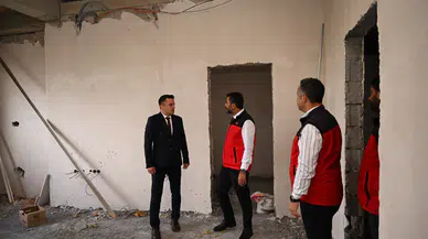 Afşin İlçe Tarım Müdürlüğü Binasında Çalışma Sürüyor