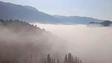 Kahramanmaraş’ta vadiler sis denizine dönüştü