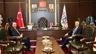 Vali Ünlüer’den Yeniden Seçilen KMTSO Başkanına Ziyaret