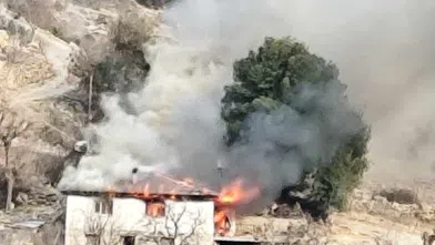 Andırın'da alev alev yanan ev kül oldu