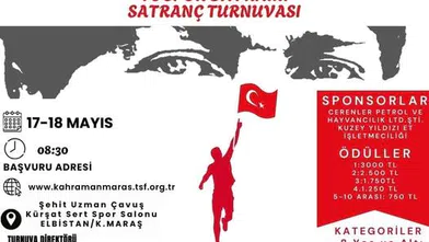 Elbistan’da 19 Mayıs Satranç Turnuvası Düzenlenecek