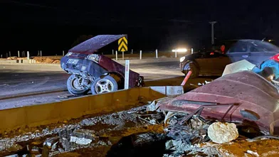 Kahramanmaraş'ta İkiye Bölünen Araçtan Sağ Çıktılar