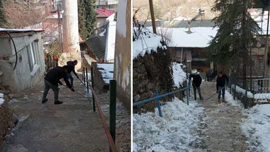 Kar yağışının ardından Saimbeyli'de tuzlama çalışmaları başladı