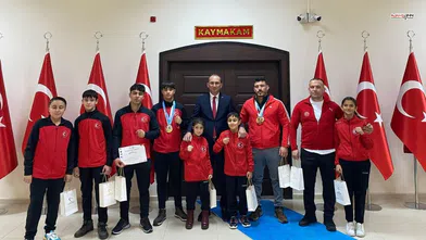 Afşin Kaymakamı wushu şampiyonlarını tebrik etti