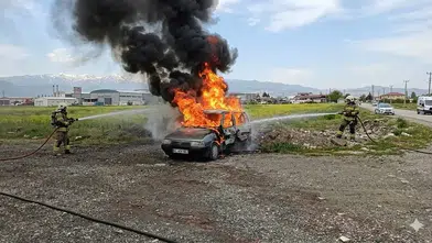 İstasyon Mahallesi'nde Korkutan Araç Yangını