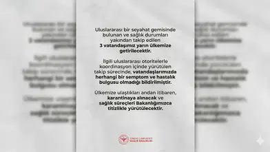 Seyahat Gemisindeki 3 Türk Vatandaşı Yarın Getiriliyor