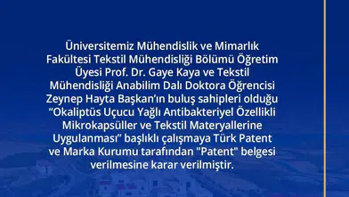 KSÜ’lü Akademisyen ve Öğrenciden Patent Başarısı