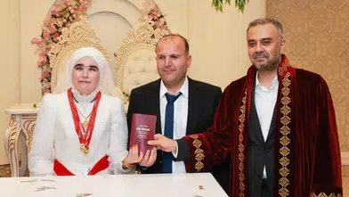 Kahramanmaraş'ta Görme Engelli Eğitmen Çiftin Düğününde Sevgi Engelleri Aştı