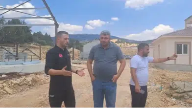 Kazanlıpınar’da Afet Konutlarında Çalışmalar Sürüyor