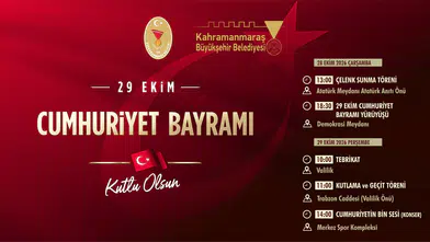 Kahramanmaraş 29 Ekim kutlama programı açıklandı