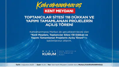 Kahramanmaraş'ta 5 Dev Yatırım Bugün Hizmete Açılıyor