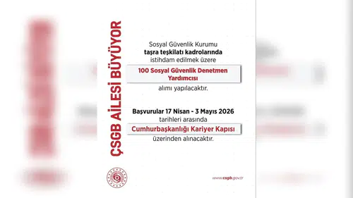 SGK 100 Denetmen Yardımcısı Alımı İçin Süreç Başladı