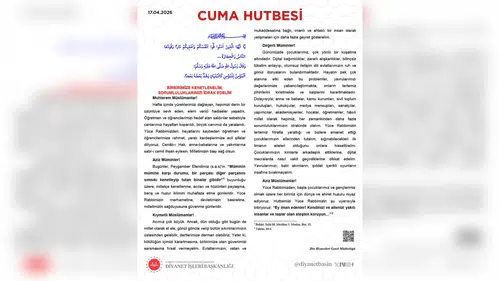 Cuma Hutbesinde Birlik, Sorumluluk ve Aile Vurgusu