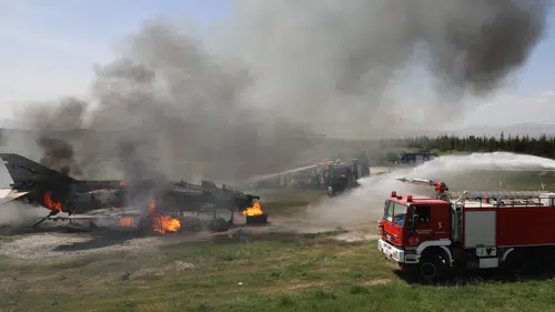 MSB, Malatya'da Uçak Yangınına Karşı Tatbikat Gerçekleştirdi