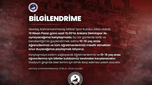 İstiklalspor’dan Anlamlı Davet: Tribünler Açılıyor