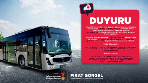 Bayramda Kapıçam Mezarlığı'na Ücretsiz Servis İmkanı!