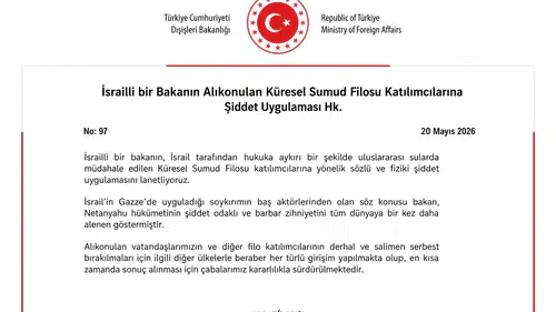 İsrailli Bakanın Küresel Sumud Filosu’na Müdahalesi Tepki Çekti