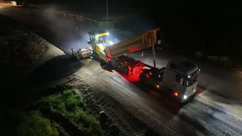 Elmalar Yolu'nda Asfalt Çalışmalarını Sürdürüyor!
