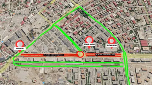 Kahramanmaraş'ta Azerbaycan Bulvarı'nda geçici trafik kısıtlamaları 1 Temmuz'a kadar sürecek