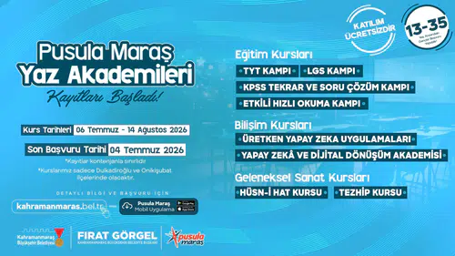 Kahramanmaraş'ta gençler için ücretsiz yaz akademisi açıldı