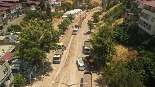 Kahramanmaraş'ta Nursultan Nazarbayev Bulvarı Yenileniyor