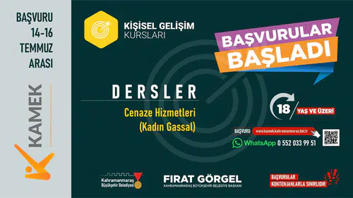 Kahramanmaraş Belediyesi'nden kadınlara gassallık eğitimi: Başvurular başladı!
