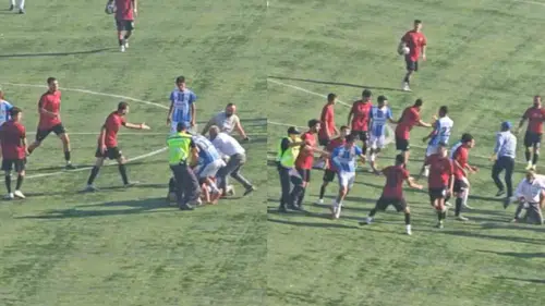 Futbol Turnuvasında Saha Karıştı! Kavga Kameraya Yansıdı
