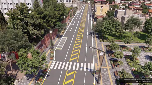 Büyükşehir, Gazneliler Caddesi’nde Son Kat Asfalt Serimini Sürdürüyor