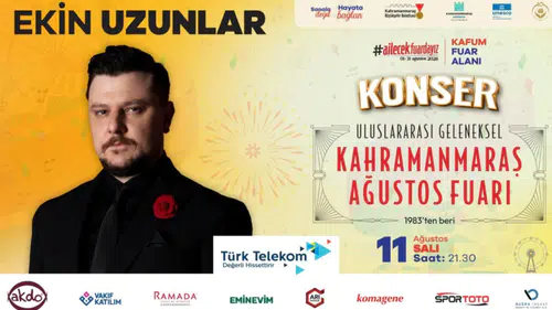 Kahramanmaraş’ta Bu Akşam Ekin Uzunlar Sahnesi