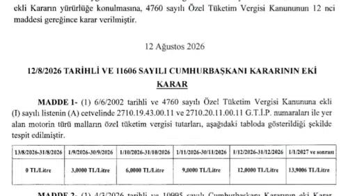 Motorinde Kademeli ÖTV Dönemi: Ağustosta Vergi Yok